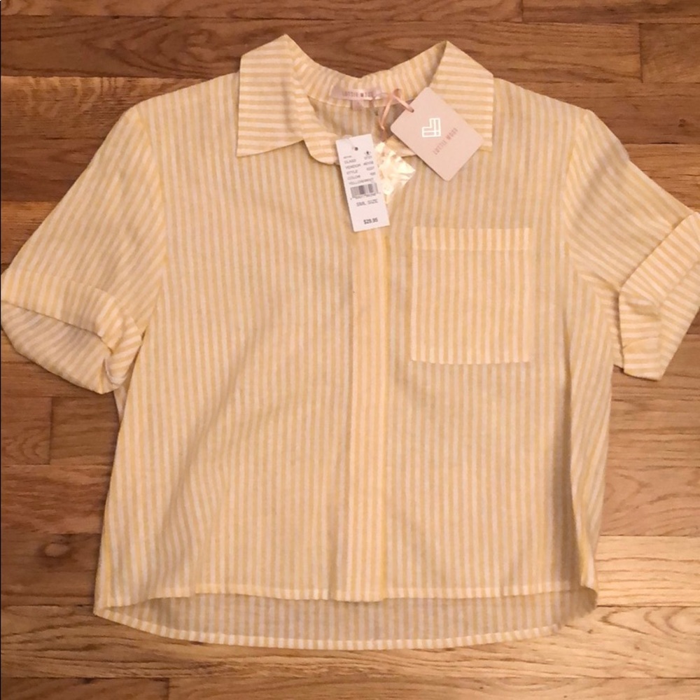 Lottie Moss striped yellow top